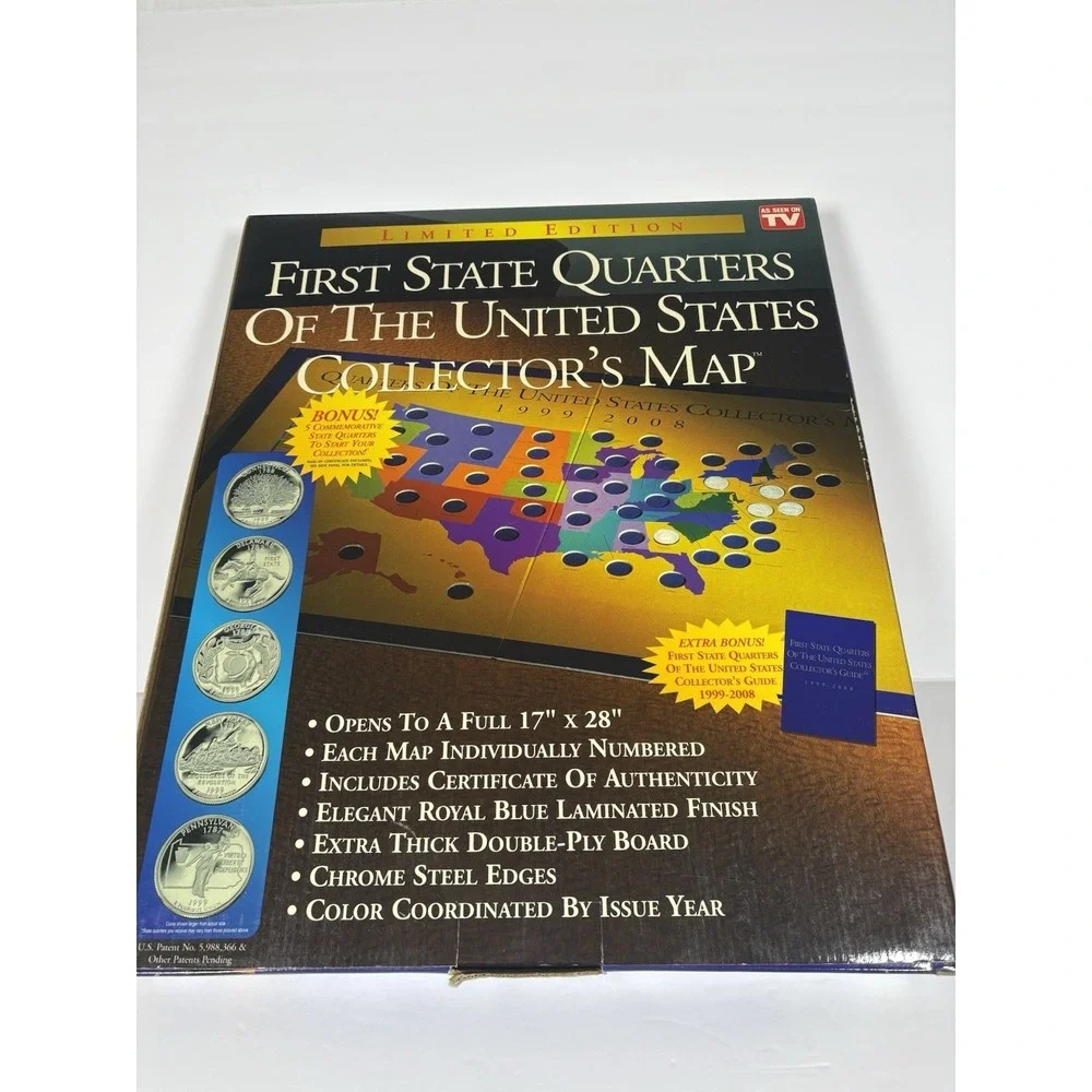 First State Quarters United States Collector's Map 1999-2008 Empty